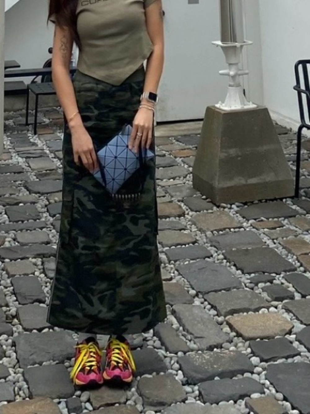 Camo Cargo Maxi Skirt